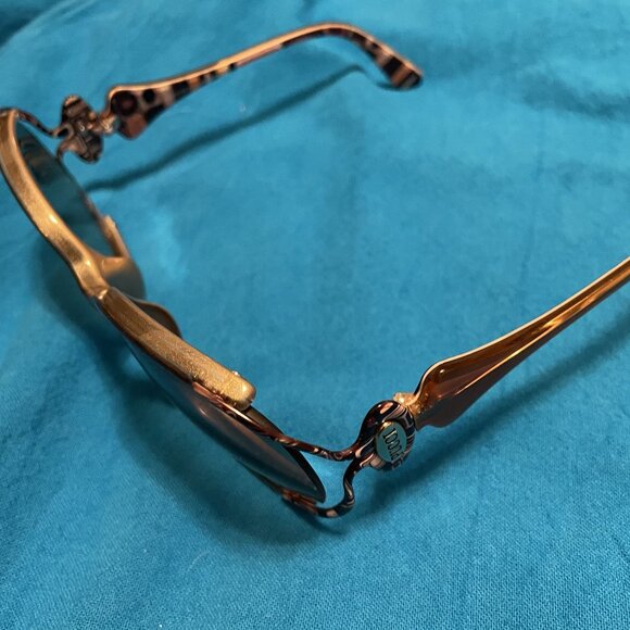 Emilio Pucci Womens Oversized Brown Sunglasses With Gold Accents - Picture 3 of 11